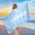 thumbnail image 2 of Binwennn Double Velvet Microfiber Beach Towel Quick Drying Printed Beach Towel Beach Swimming Beach Towel Initial Towels Set for Bathroom Oversized Bath Towel Set, 2 of 5