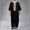 A-Black, variant on Aueoeo Men's Robe Muslim Clothes Loose Fits Dresses Long Sleeve Casual Formal Dubai Thobe Ramadan Middle Islamic Cloth Shirt Gown