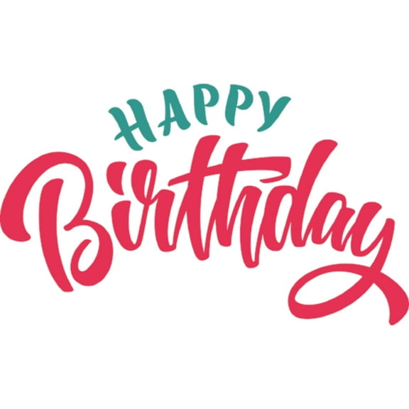 Happy Birthday Window Cling (script)