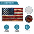 thumbnail image 5 of Retro American Flag Star and Stripe Placemats Set of 6,Wipeable Washable Table Mats for Dining Tables, Farmhouse Wooden Plank Place Mats for Kitchen Event Party Tabletop Decor, 5 of 9