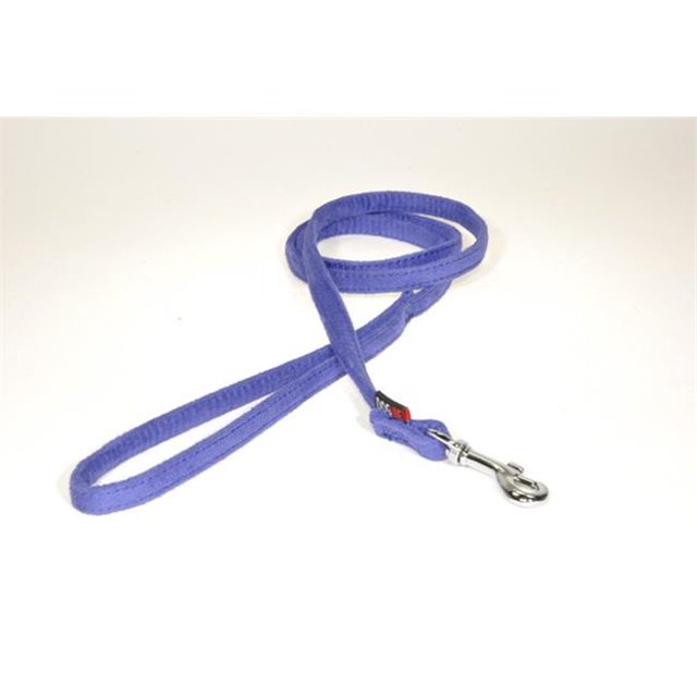 Dogline 4-Feet Soft Padded Durable Microfiber Dog Leash, 3/8-Inch, Purple