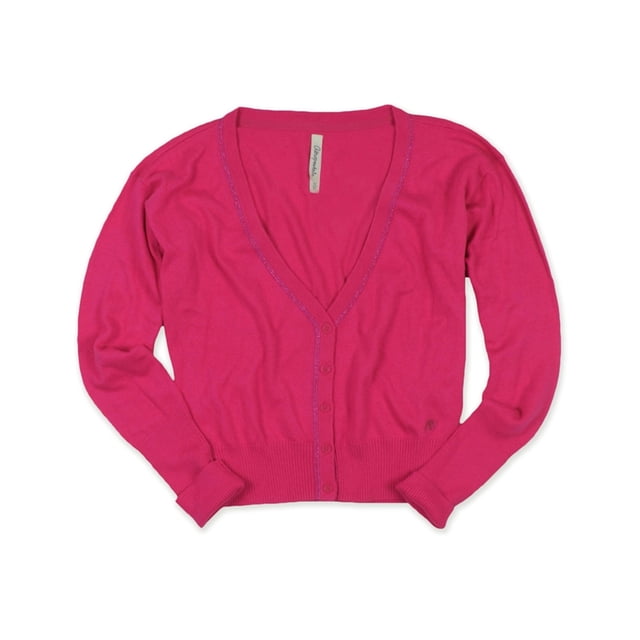 Aeropostale Womens Aero A87 Cardigan Suéter, Rosa, Pequeño Aeropostale Cárdigan