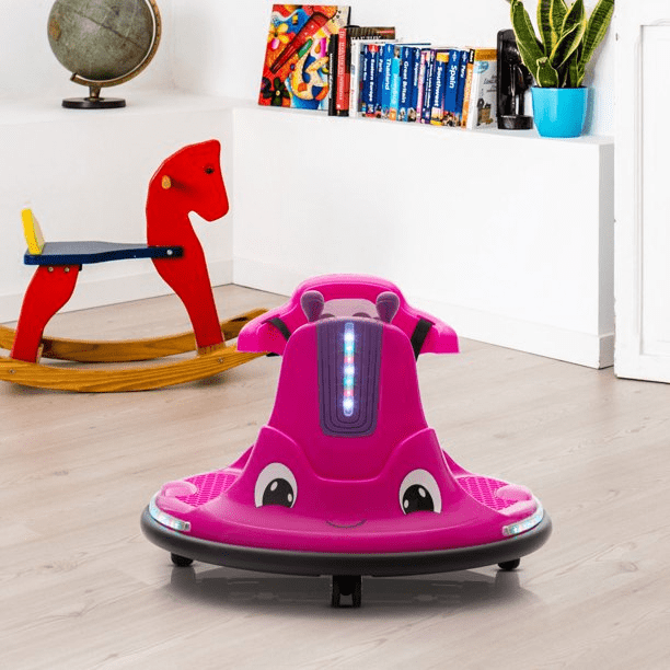 Private Jungle 12V Kids Ride on Electric Bumper Car with Remote Control,Music,360 Degree Spin,LED Lights,Rose Red Private Jungle 12V Kids Ride on Electric Bumper Car with Remote Control,Music,360 Degree Spin,LED Lights,Rose Red