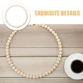 thumbnail image 3 of BESTYASH 2pcs Rustic Bead Ring with Stainless Steel Hoop Light Brown for Holiday Party, 3 of 8
