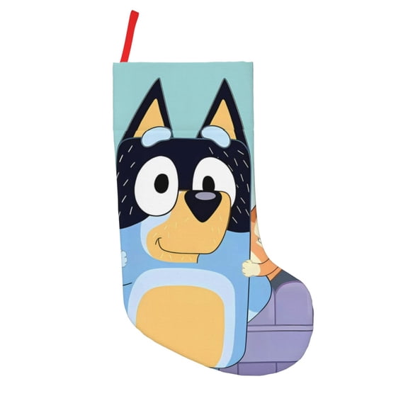 Defioc Bluey for Christmas Stockings 18" Personalized Holiday Stocking for Family, Farmhouse Decor, Xmas Tree Decoration, 1 Pack