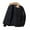 Black, variant on Herrnalise Men Casual Solid Fashion Ziper Multi-pocket Fleece Cargo Utility Jacket Coats Black