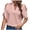 Pink, variant on Qiopertar Off Shoulder Top for Women V Neck Short Sleeve Blouse Solid Color Casual Loose Tops Holiday Party Vacation Fashion Shirts, White L