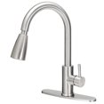 thumbnail image 5 of Single Handle, Pull-Out Sprayer, Modern Water Tap Stainless Steel 3/8" Kitchen Faucet, 5 of 8