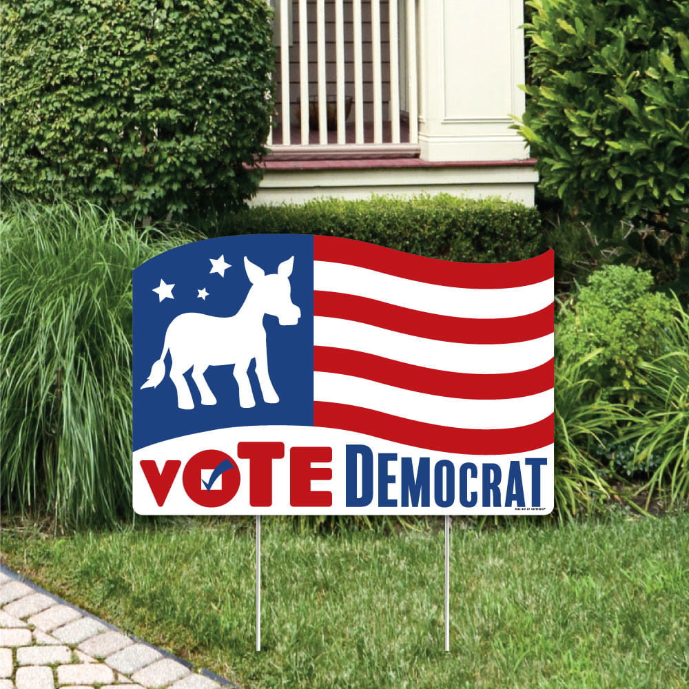 VOTE DEMOCRAT 2020 Plastic Outdoor YARD SIGN Staked Standup President Election 
