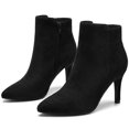 thumbnail image 4 of BLISSFUL STEP Women's Pointed Toe Stiletto Ankle Boots Slim High Heel Side Zipper Dress Booties Black 5.5, 4 of 8