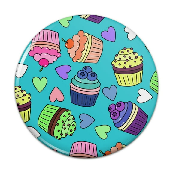 Colorful Cupcakes Pattern Pinback Button Pin