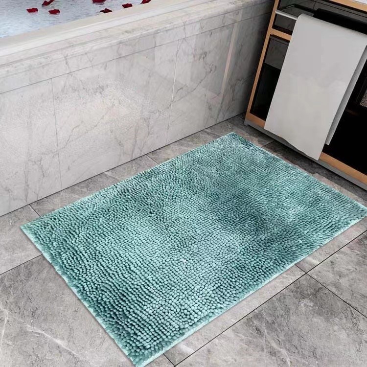 Harper Blue Chenille Bath Mat 20 X 32 in By Catalina Home 100