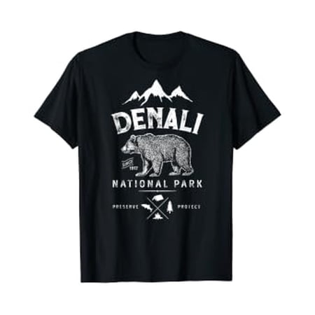 Denali National Park and Preserve T Shirt US Alaska Vintage
