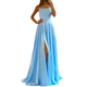 thumbnail image 1 of Vestidos de novia elegantes de satén de corte A y largos para mujer, 1 of 4