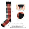 thumbnail image 3 of FORMRS Womens Knee High Socks Casual Long Thick Travel Daily Wear, 1 Pair, Vibrant Red Tartan Pattern, 3 of 6