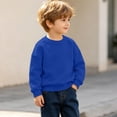 thumbnail image 4 of SELONE Kids Crewneck Sweatshirt Plain Long Sleeve Shirts Fleece Liner Ribbed Cuffs Pullover Comfywear Clothes 1-13Y, 4 of 9