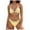 Yellow, variant on BOBOGOJP Bikini Set for Women Two Piece Swimsuits V Neck Low Rise Crisscross Back Self Tie Spaghetti Straps Yellow for Size XL