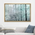 thumbnail image 2 of wall26 Canvas Print Wall Art Grunge Style Teal Mist White Birch Tree Forest Nature Wilderness Mixed Media Modern Art Rustic Landscape Relax/Calm for Living Room, Bedroom, Office - 16&quot;x24&quot; N, 2 of 5