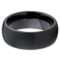 thumbnail image 3 of Silly Kings 8mm Black Tungsten Carbide Wedding Band Brushed Dome Ring Comfort Fit Men & Women, 3 of 3