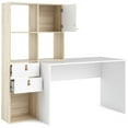 thumbnail image 4 of Winston 1 Door, 2 Drawer, 4 Shelf Desk, White/Oak Structure, 4 of 14