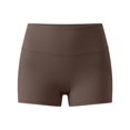 thumbnail image 4 of Only Moment Women's Summer Sweat Shorts Blended Fabric 2 Pockets 7/8 Athletic Pants with Drawstring for Golf Travel Casual Womens Yoga Shorts Brown,S, 4 of 9