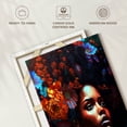 thumbnail image 6 of Elephant Stock Ethnic Girl With Floral Hair Wall Art - Vertical Canvas Wall Art - Living Room Wall Decor - People Canvas - Orange And Teal Decor - 8" x 12", 6 of 8