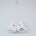 thumbnail image 3 of jinwen 2Pcs Mirror dices Soft Hanging dices Model for Ornament Decoration white, 3 of 9