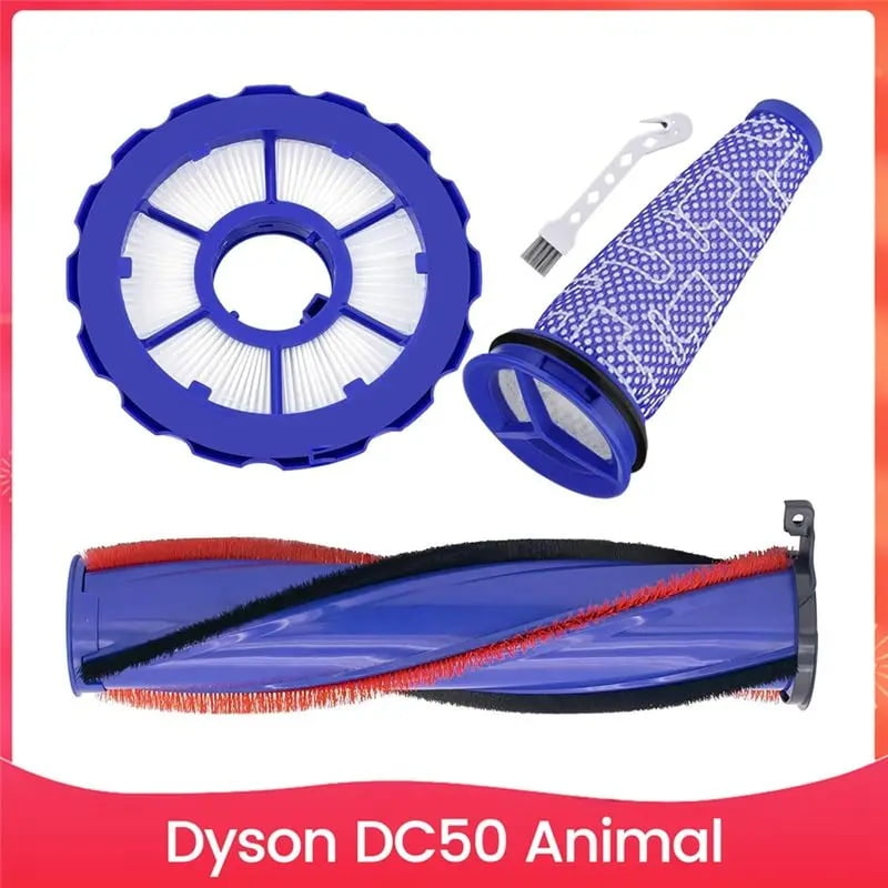Roller Brush and Filter Replacement Kit for Dy*son DC50 Animal Multi Floor Complete Vacuum, Brush and 2 HEPA Filters