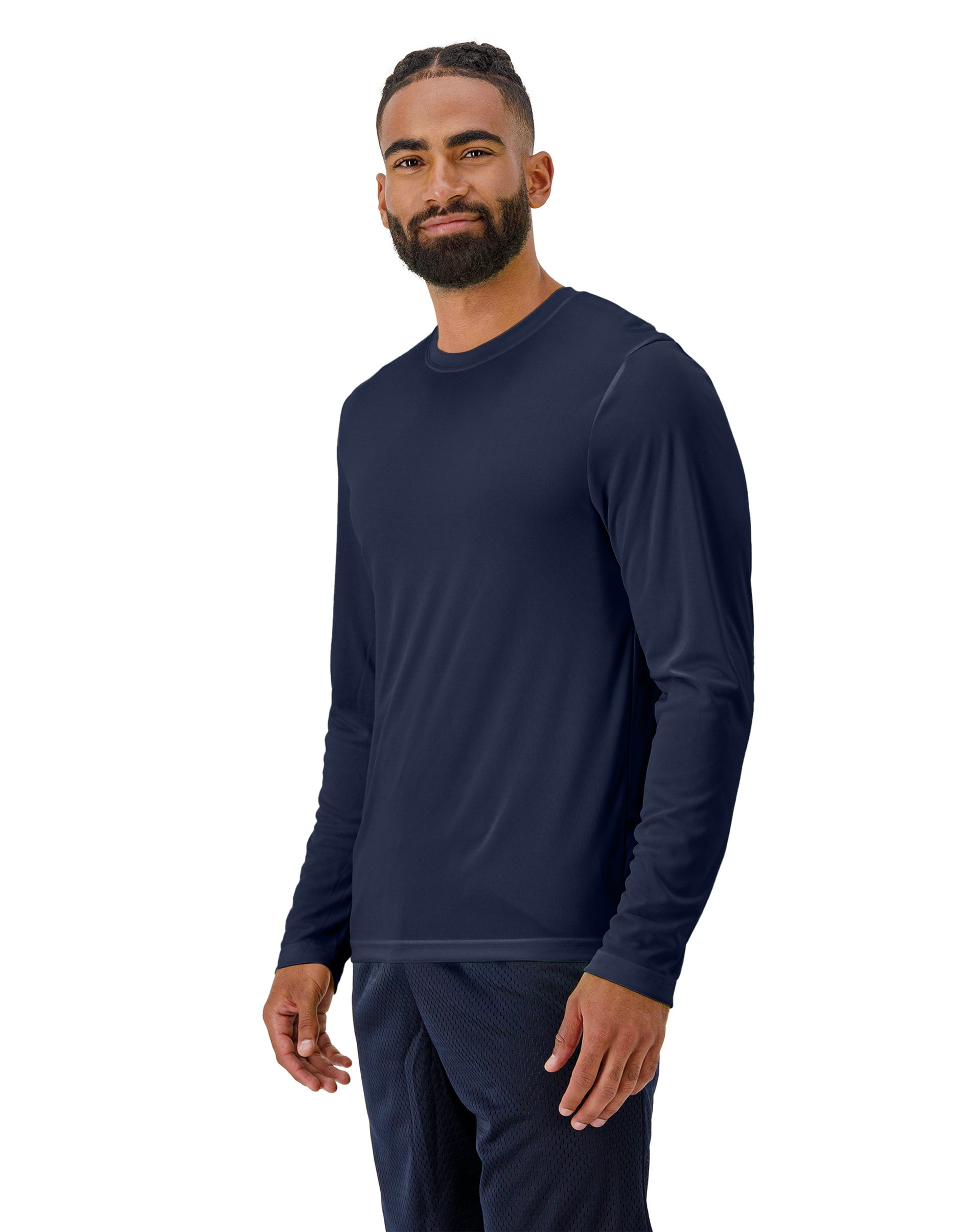 Hanes Cool DRI Performance Long Sleeve T-Shirt, Quick-Drying Training Tee, UPF 40+