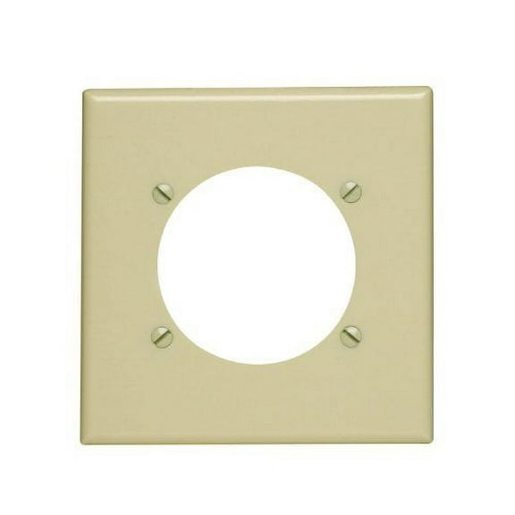 Leviton 80530-I Ivory Midway Two Gang One 2.465" Single Receptacle Wall Plate
