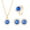 Blue#1112, variant on Momihoom Sterling Silver Necklace for Women with a Clear, Blue, Red or Green Round CZ Stone, Silver, Gold or Rose Gold Necklaces for Women, Elegant Pendant Necklace for Women