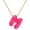 Pink, variant on Bubble Letter Necklace for Women,14K Gold Plated Enamel Colorful Balloon Initial Pendant Box Chain Necklace, Dainty Jewelry Gift