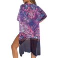 thumbnail image 5 of HELLHERO High Quality Fabrics Bathing Suit Cover Up for Hawaii Vacation Loose Free Size Long Kimono Swimsuit Cover Up Cosmic Mandala Bloom, 5 of 6