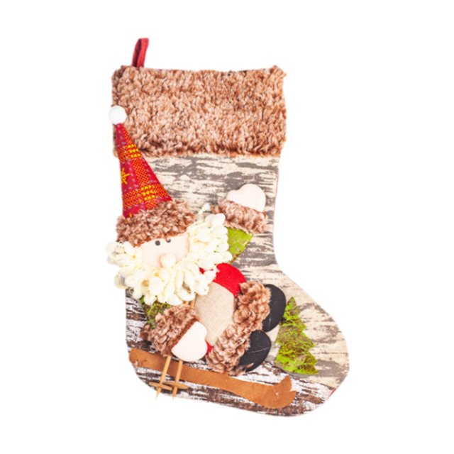 Colgante de calcetín navideño Macarena adorno para árbol de Navidad para chimenea navi Papá Noel tamaño 49 cm