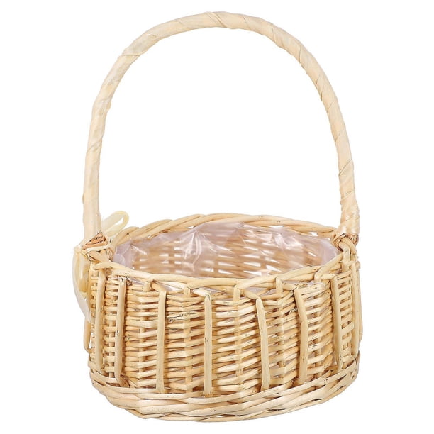 Hand Decor Candy Storage Basket Wicker Storage Basket Wicker Picnic Baskets Wedding Flower Basket