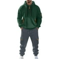 thumbnail image 2 of MLQIDK Mens Track Suits Fleece Hoodie and Cargo Sweatpants Workout Gym Jogging Suit Lounge Outfit Big and Tall Sport Athletic Sweatsuits 2 Piece Set Winter Suit Sets Black L, 2 of 4