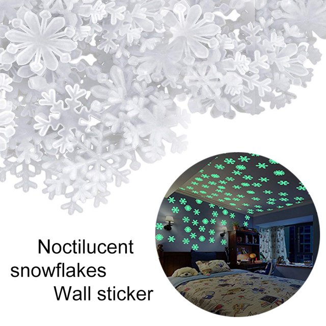 Que Brillan En La Oscuridad Copo De Nieve Multicolor Pegatinas De Pared Calcomanías De Pared Calcomanías De Techo Para Niños Niñas Niños Dormitorio 50 Piezas seitruly HA046576-01