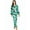 Green, variant on LONXU Women's Sleepwear Silk Satin Luxury Nightwear Sets XS-XXXL