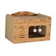 thumbnail image 2 of Cat Scratcher House resistente con juguete colgante acogedor lecho de salón de cuevas de espacios para gatos haciendo ejercicio, 2 of 8