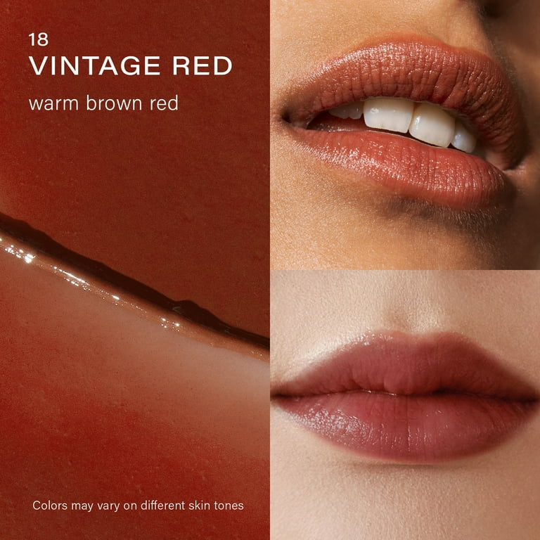 Melixir Vegan Lip Butter #18 Vintage Red (12 Colors), Hydrating