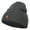 Dk Grey, variant on Mini Pizza Embroidered Short Beanie - Dk Brown OSFM