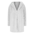 thumbnail image 5 of Ofreoo Jackets for Women Solid Color Long Sleeved V-neck Loose Casual Coat Fall Winter Tops, 5 of 8