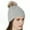 Gray, variant on Womens Beanies Christmas Present Winter Soft Knit Beanie Hat with Faux Fur Pom Pom Warm Skull Cap Beanies for Women