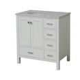 thumbnail image 4 of Horizon 36" Bathroom Vanity with White Cabinet and Engineered Carrara Top, 4 of 5