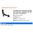 thumbnail image 2 of Front Right Lower Control Arm and Ball Joint Assembly - Compatible with 2006 - 2010, 2012 - 2015 Mazda 5 2007 2008 2009 2013 2014, 2 of 2