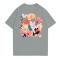 thumbnail image 2 of NAMTYQX Plus Size Blouses for Women Breathable Patterns Lightweight Short Sleeve Fashion Scoop Neck Print Loose Plus Size Womens Spring Tops Gray Size M, 2 of 4