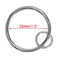 thumbnail image 2 of Uxcell 1.3" Curtain Rings w Eyelet for Curtain Rod Metal Silver Tone Pack of 20, 2 of 7