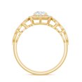 thumbnail image 2 of Rosec Jewels Vintage Engagement Ring - Lab Grown Diamond Halo Ring - EF-VS Quality Certified, 14K Yellow Gold, US 3.50, 2 of 8