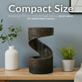 thumbnail image 5 of Sunnydaze Winding Showers Modern Brown Polyresin Tabletop Fountain, 5 of 11