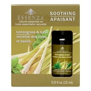 (2 Pack) Essenza Soothing Essential Oil, Lemongrass & Basil, 0.5 Fl Oz